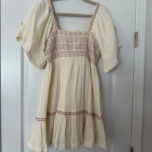 Free People Easy to Love smocked dress size Small - Picture 2 of 6